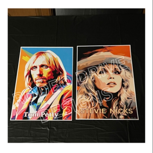 TOM PETTY AND STEVIE NICKS POSTER 11X17 ROCK LEGENDS' - Picture 1 of 1